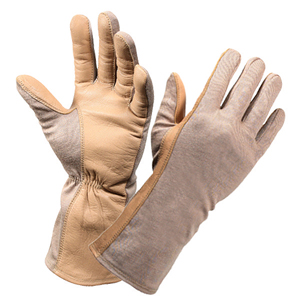 Nomex Flight Gloves - Tan - Extented Length - Click Image to Close
